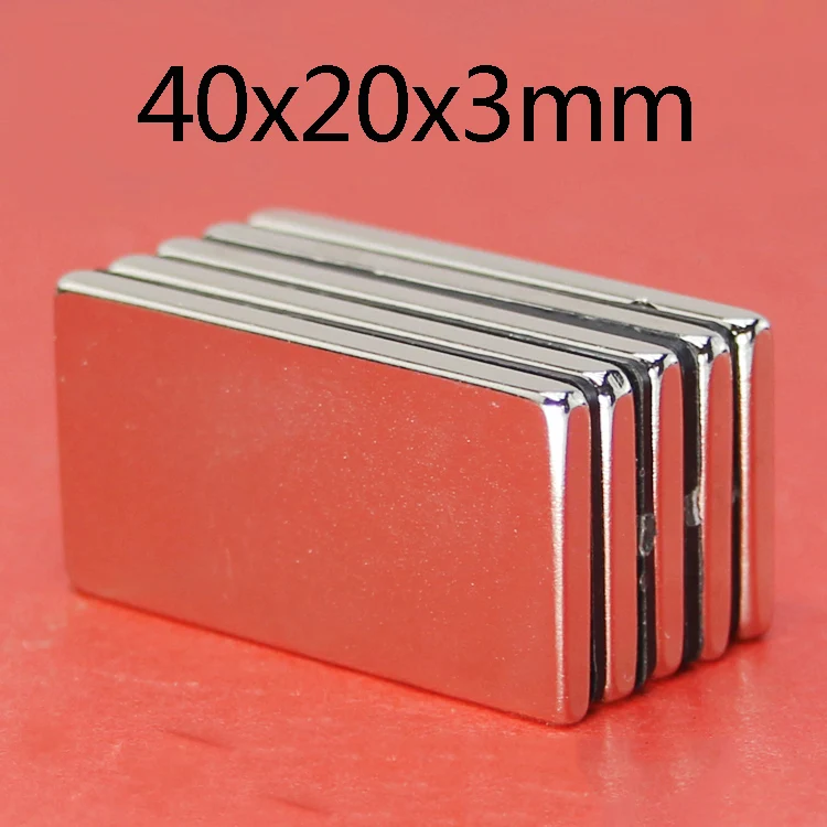 

2pcs 40x20x3 mm Block Powerful Magnets Thickness Neodymium Magnet 40x20x3mm Strong Permanent NdFeB Magnet 40*20*3mm