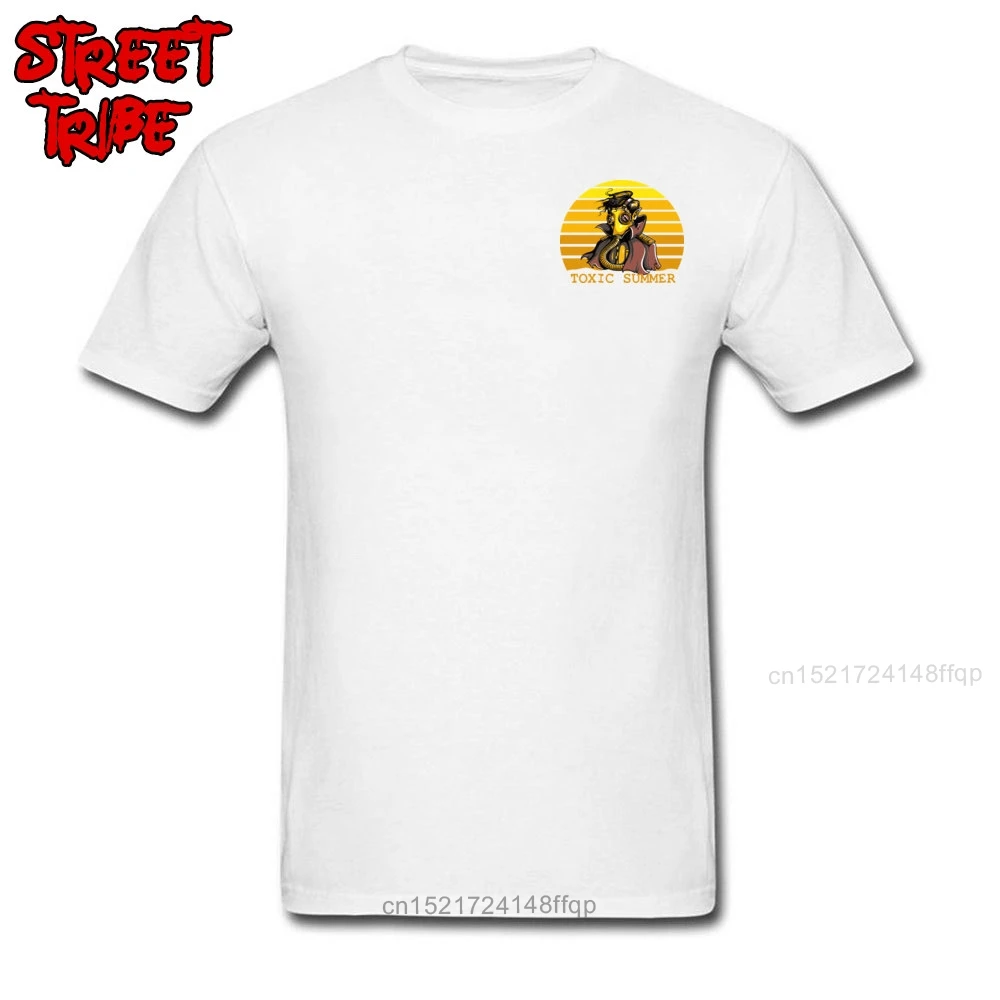 ТОКСИЧНАЯ летняя футболка мужская черная одежда с принтом газовой маской 100%
