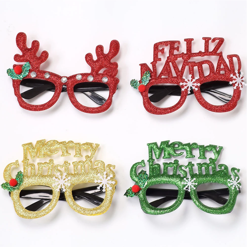 

Christmas Decorations Adult Children Toys Santa Claus Snowman Antler Glasses Christmas Decorative Glasses Dropship