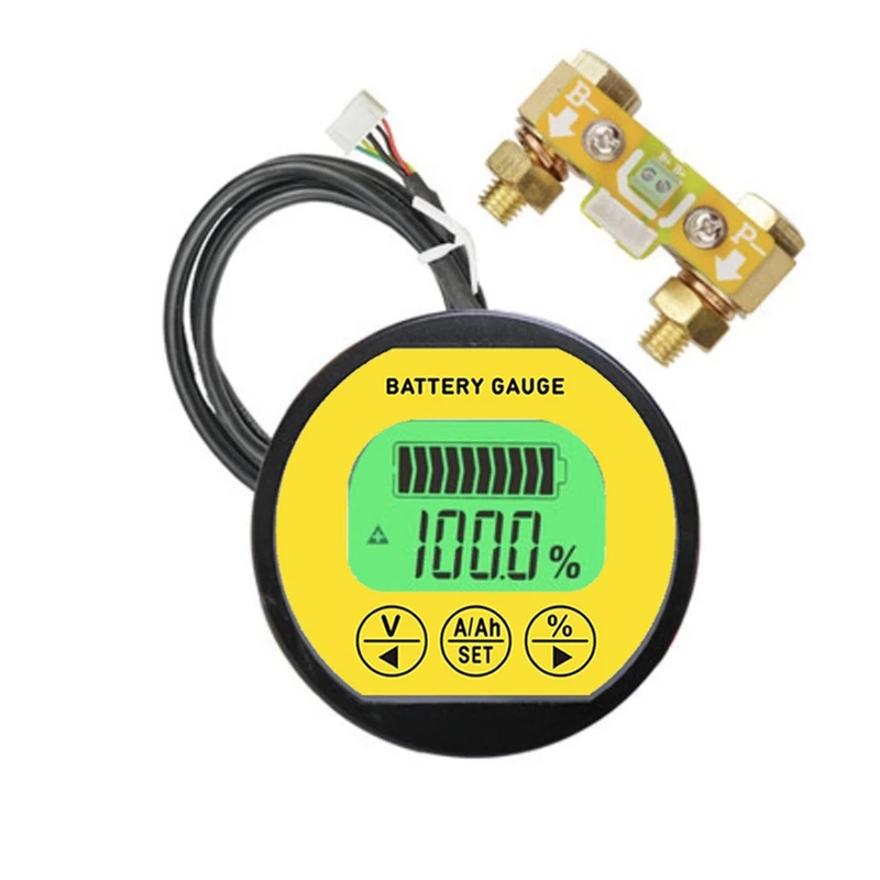 

350A Lithium Battery Lead-Acid Battery Fuel Gauge Two-Way Memory Battery Capacity Monitor for Car Van Boat Marine