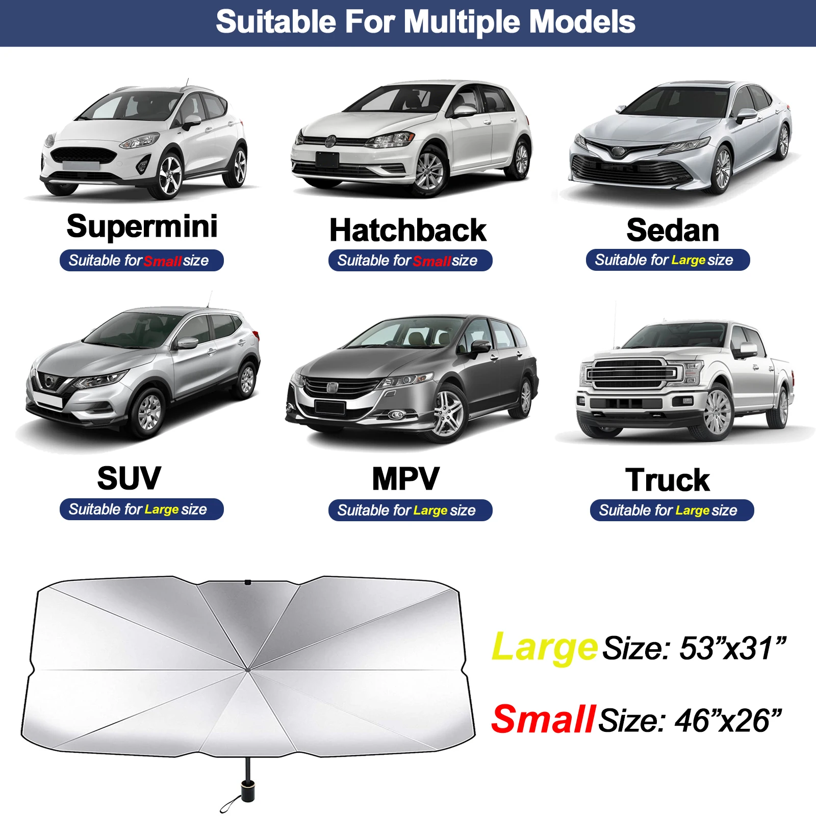 Автомобильный солнцезащитный зонт на лобовое стекло козырек защита от солнца