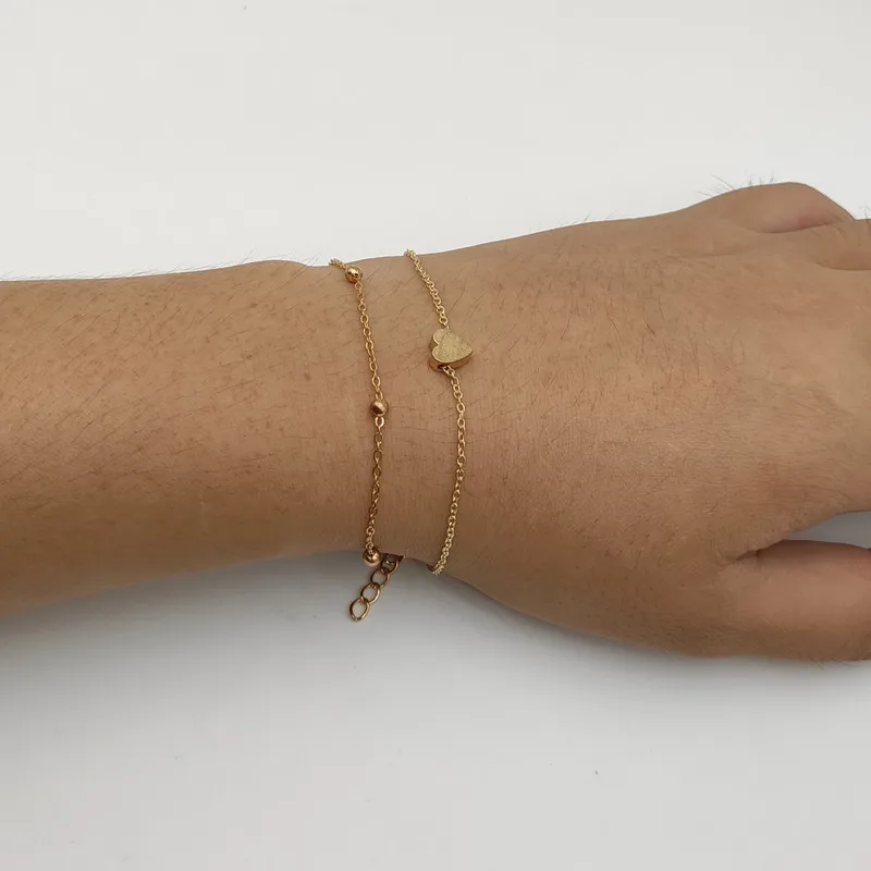 Новомодное очарование браслет золотой и серебряный цвета простое любовное