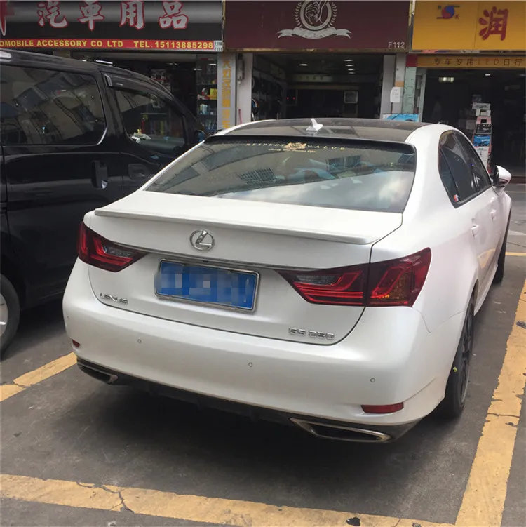 Спойлер для Lexus GS250 GS300 АБС пластик Цвет задних крыльев автомобиля задний спойлер