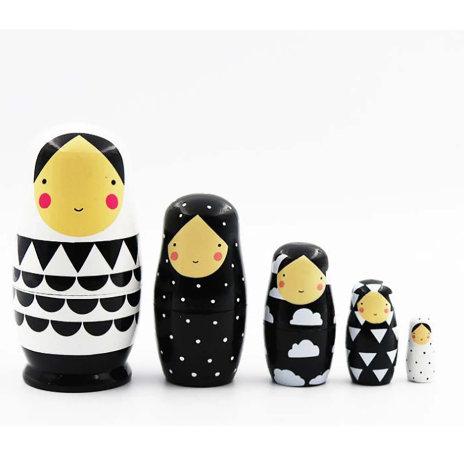 

Russian Stacking Wooden Nesting Dolls Matryoshka Set 5 Pcs Kids Diy Toys Gift Home Decoration Детские Игрушки Wholesale