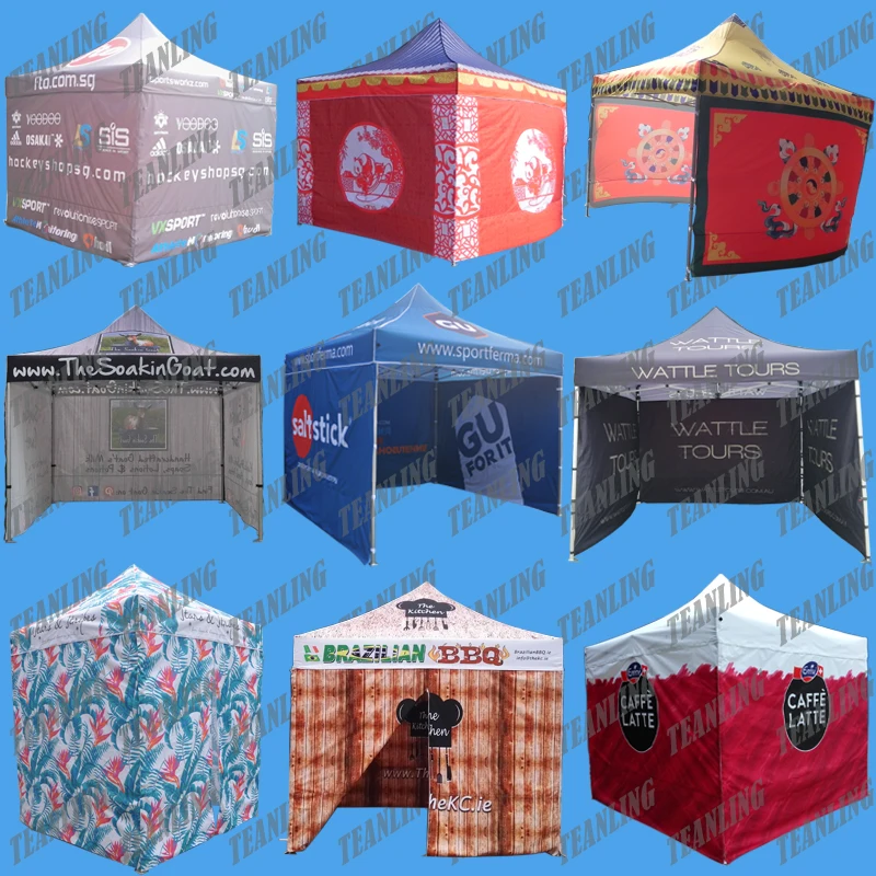1" X 10" Индивидуальные логотипы с четырьмя стенками цифровая печать для фестиваля и зимних вечеринок палатки с балдахином