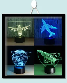 3D Настольная лампа с динозавром, светодиодный ночник с разноцветными собаками, детский подарок на день рождения, USB Освещение для сна, украшение для дома, 7 цветов