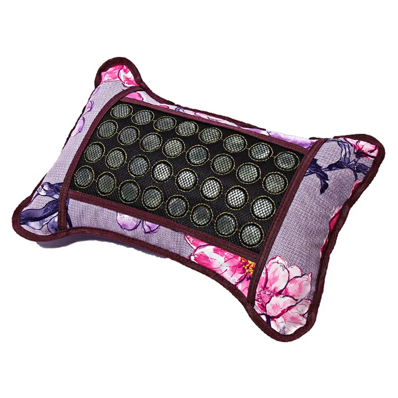 

Electric Heating Jade Massage Pillow Germanium Stone Tourmaline Magnetic Therapy Far Infrared Heated Cervical Neck Massager