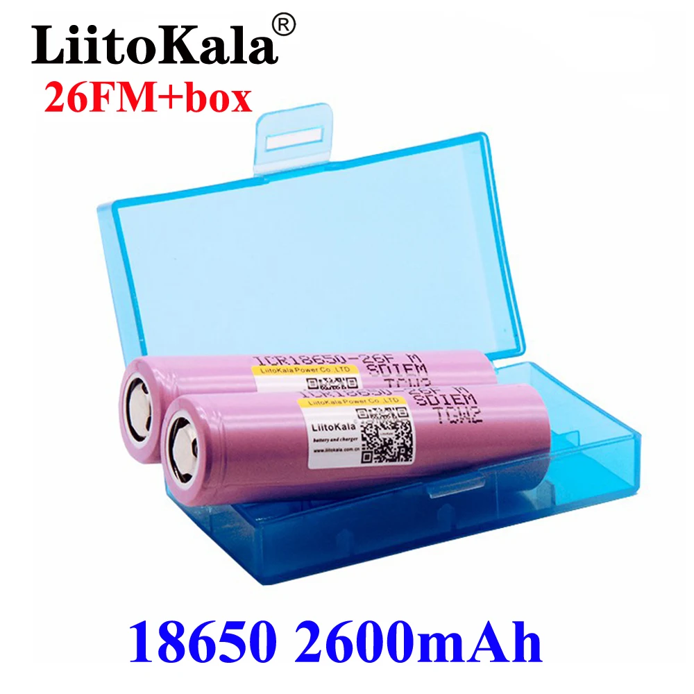 

Аккумуляторы LiitoKala 26FM, 3,7 в, 18650, 2600 мАч