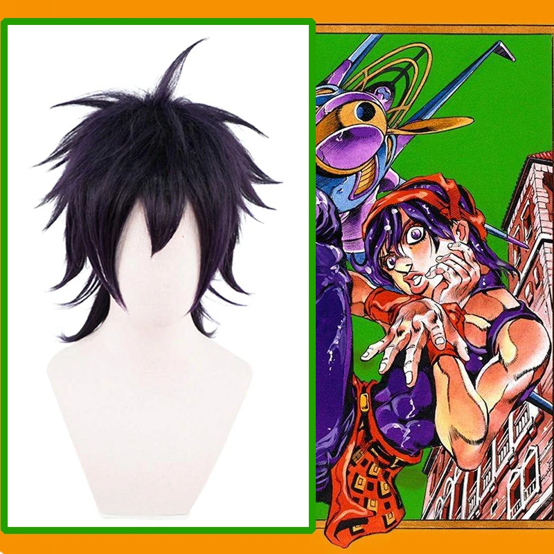 

Парики для косплея из аниме-комиксов, невероятные приключения Джоджо, наруча гирга, синтетический парик, аксессуары для косплея, мужские па...