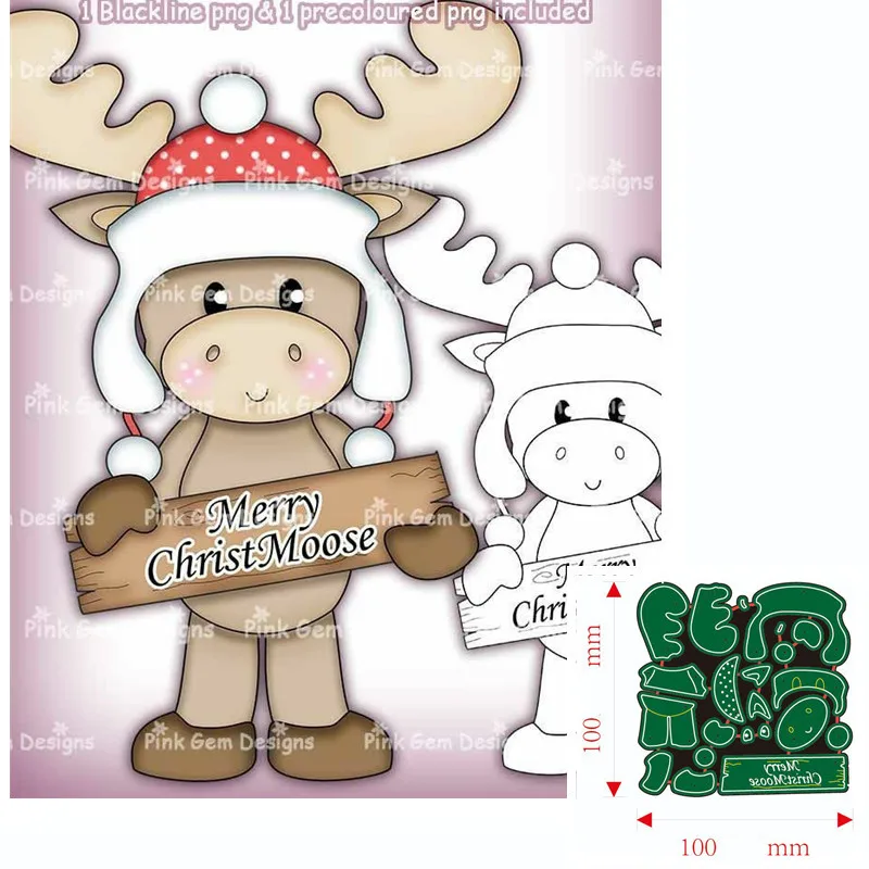 

Металлические Вырубные штампы Животные Олень Скрапбукинг искусственное тиснение