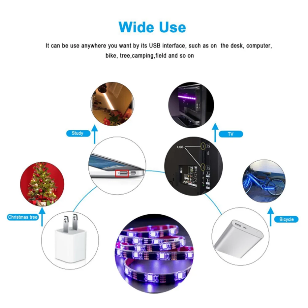 Bluetooth приложение usb Светодиодная лента водонепроницаемый RGB светодиодный