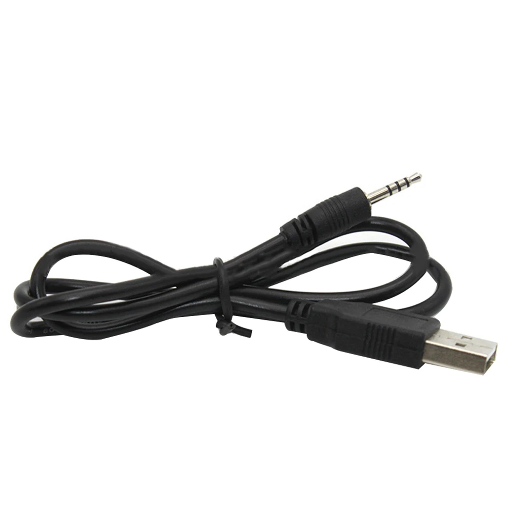 

2.5mm Male AUX Audio Jack To USB 2.0 Male Charge Cable Adapter Cord Data for MP3/MP4 Download Charge Cable