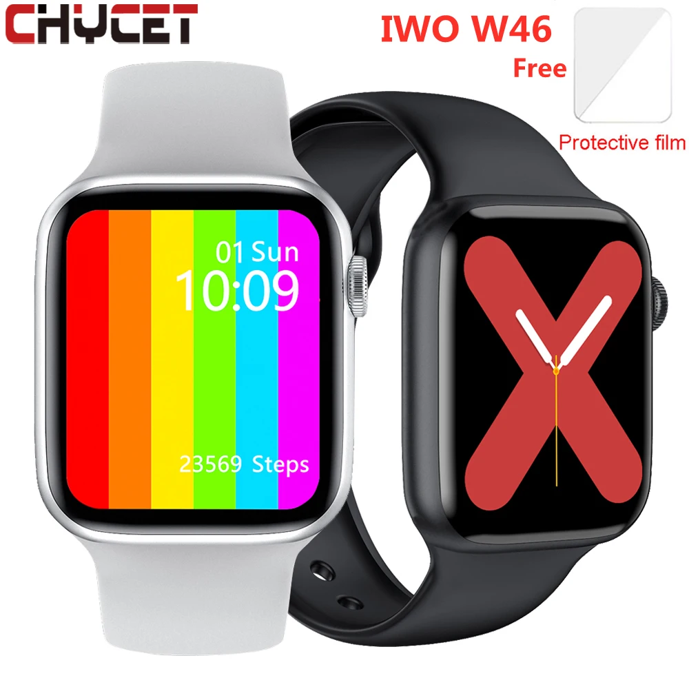 

2021 IWO W46 And W26 Smart Watch Man IP68 Waterproof Heart Rate/Blood Pressure Monitor IWO 13 Smartwatch Women For Android IOS