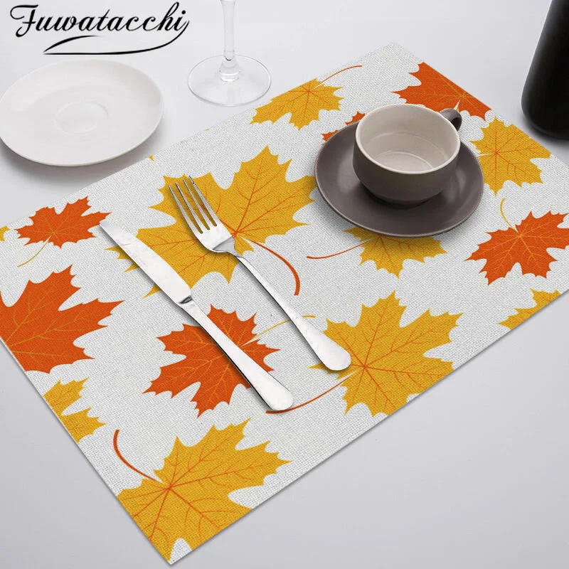 Фуватакчи Цветочные листья салфетки для обеденного стола коврики десертные