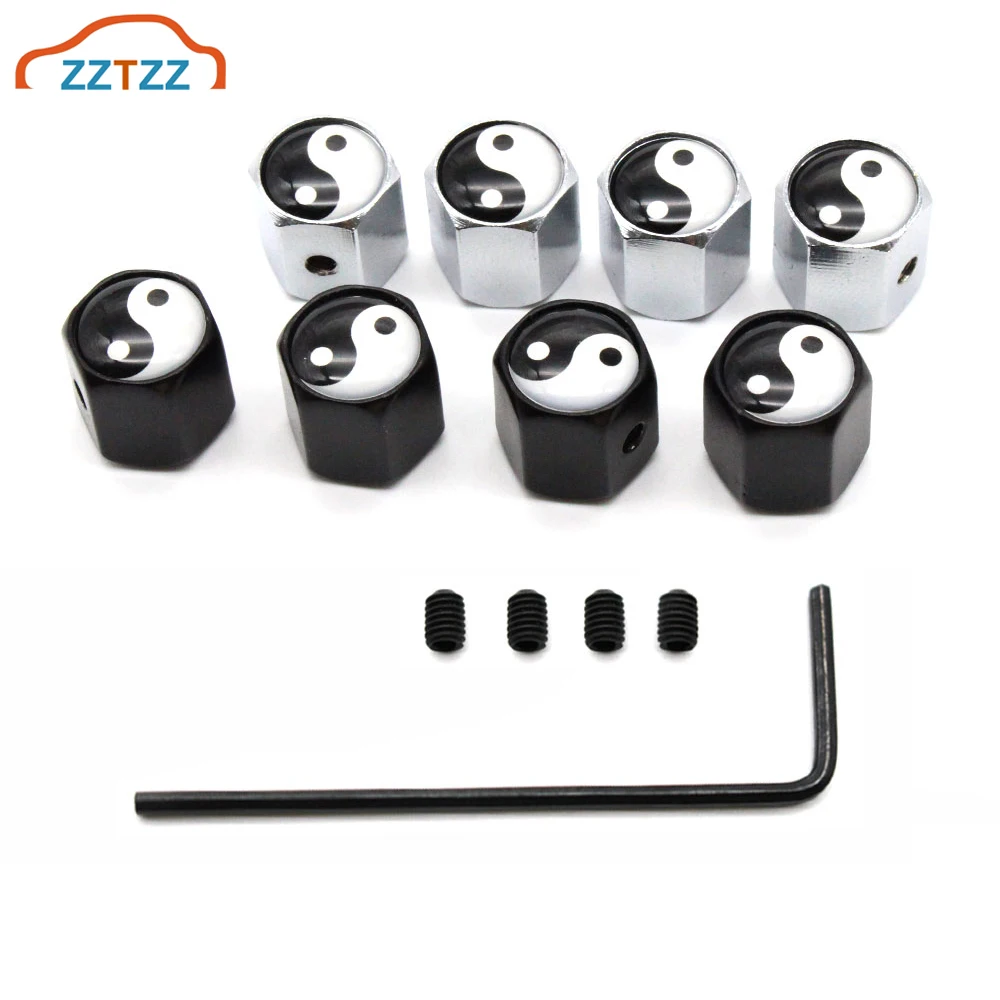 5 шт./компл. сплав цинка противоугонные Тай Чи стиль крышка на стержень клапана