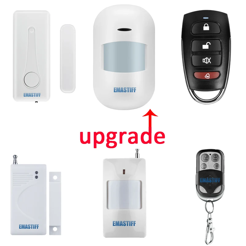 

IOS Android APP Wired Wireless Home Security LCD PSTN WIFI GSM Alarm System Intercom Remote Control Autodial Siren Sensor Kit