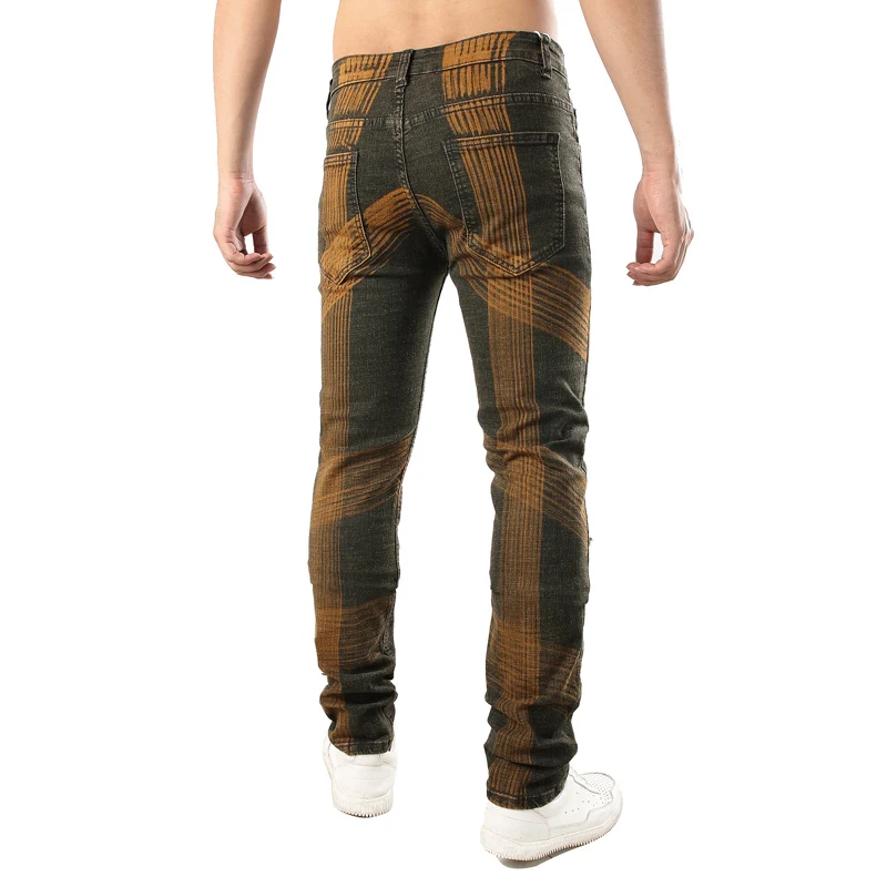 Новое поступление 2019 мужские повседневные зауженные джинсы с дырками модные