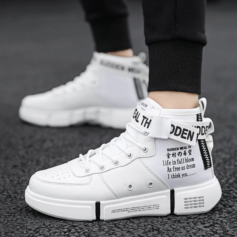 Новинка осени 2019 высококачественная повседневная Белая обувь в стиле хип-хоп для