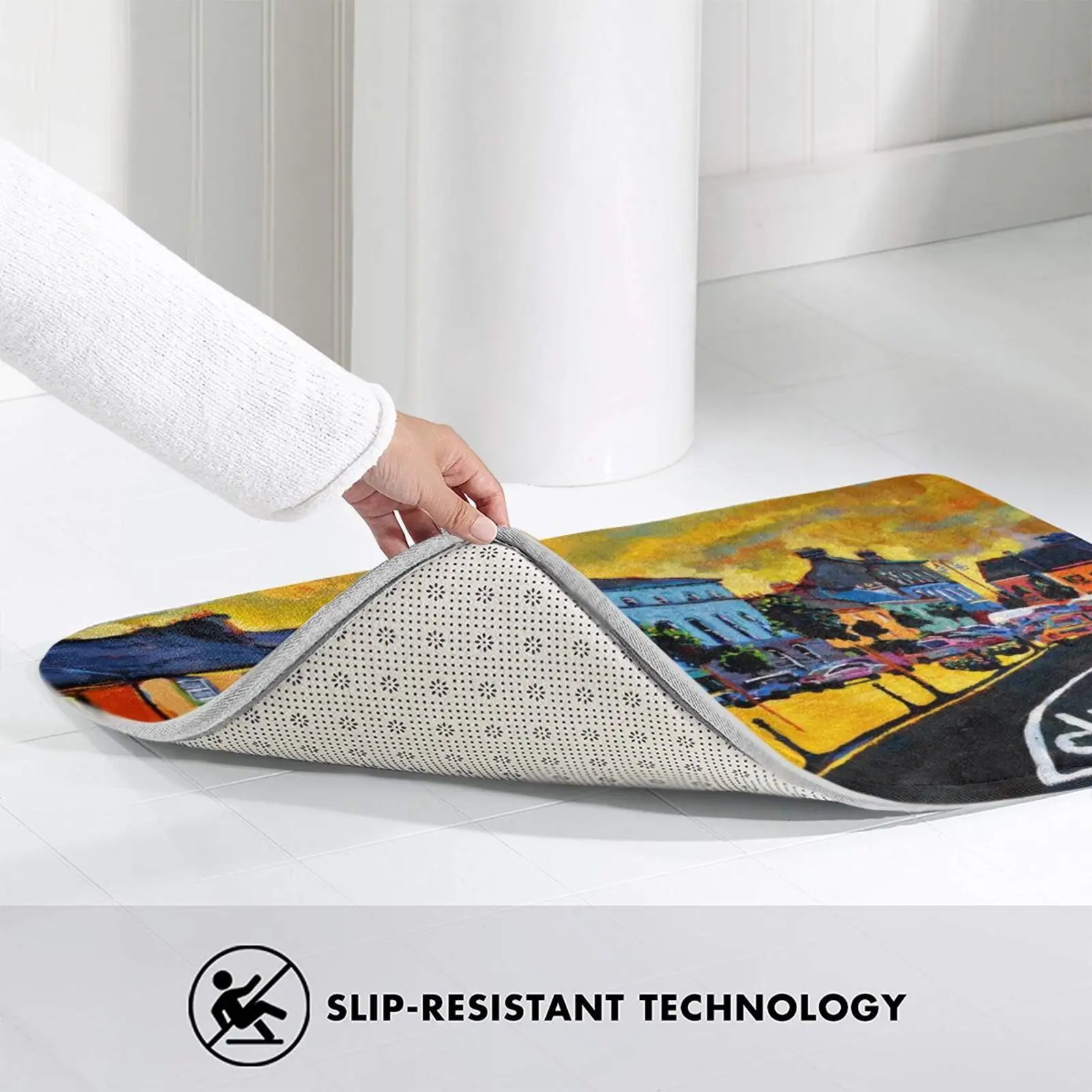 

Listowel. The Square. Kerry , Ireland. Carpet Mat Rug Cushion Soft Ireland Landscape Street Town Square Shops Listowel