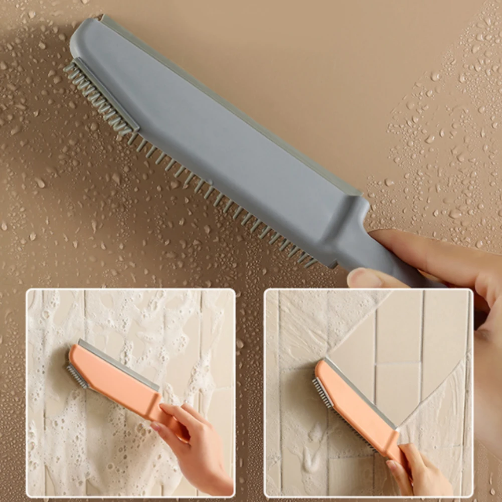 

3 In 1 Cleaning Brush Soft Bristles Multifunction Handheld Kitchen Brush With Squeegee Wiper Countertop Brush Bathroom Tools