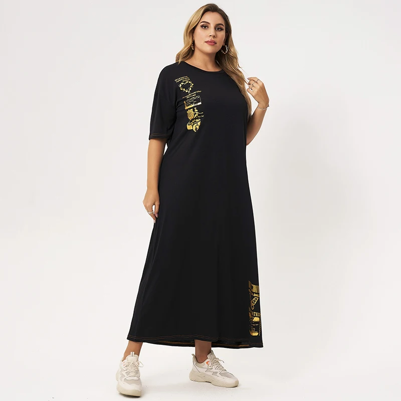 Новое летнее платье для женщин 2021 черного цвета с О образным вырезом коротким