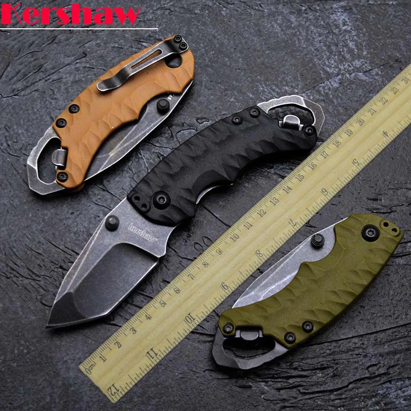 

Kershaw 8750 Folding outdoor camping Knife 8cr13mov blade Aviation aluminum handle fiber grip hunting survival tactical EDC tool