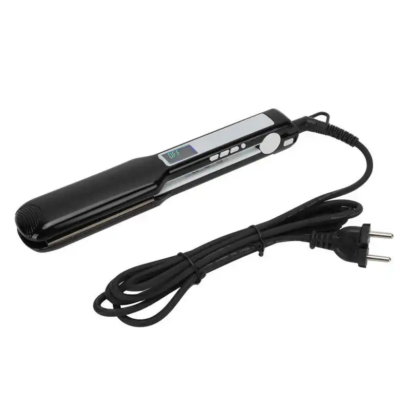 

Electric Hair Straightening Curling Iron Adjustable Temperature LCD Display Hairdressing Tool EU Plug 110 to 240V