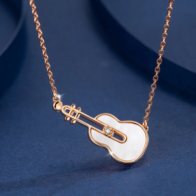 

Female Cute Creative Tiny Violin Pendant Necklaces Simple Style Female Party Necklace Accessories Friendship Best Gifts