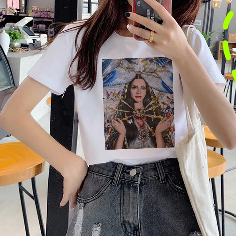 Lana Del Rey Harajuku Ullzang футболка женская с забавным принтом Футболка для фанатов 90s графическая Эстетическая футболка корейский стиль футболки женские - Цвет: 5769