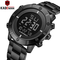 kademan fashion outdoor sport watch men multifunction watches back light alarm clock 3bar waterproof digital full steel watch