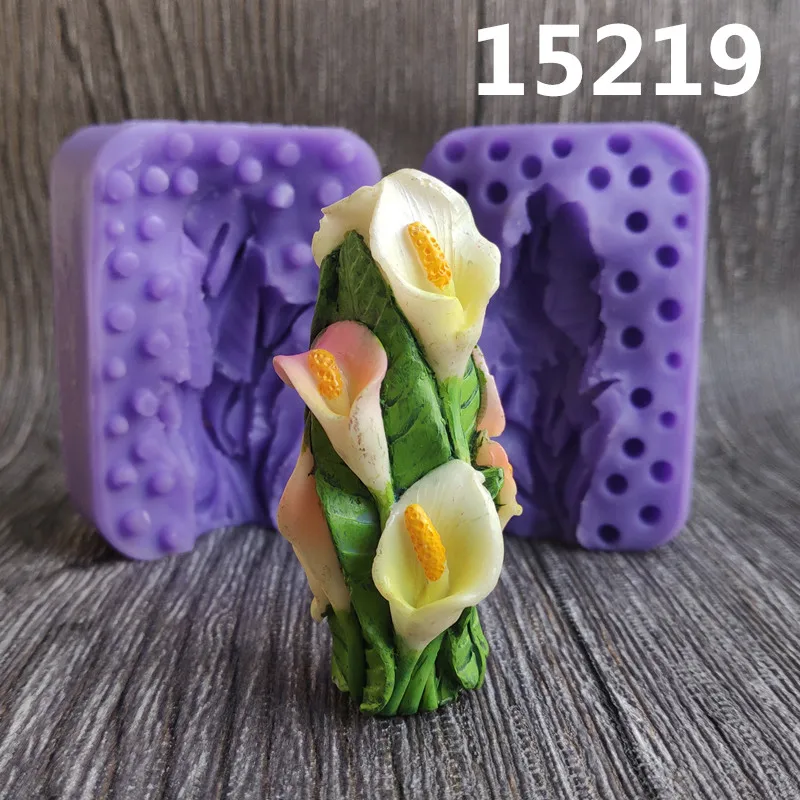 PRZY 3D форма для цветов силиконовая свечей торта тюльпанов подсолнуха Calla Lily цветы