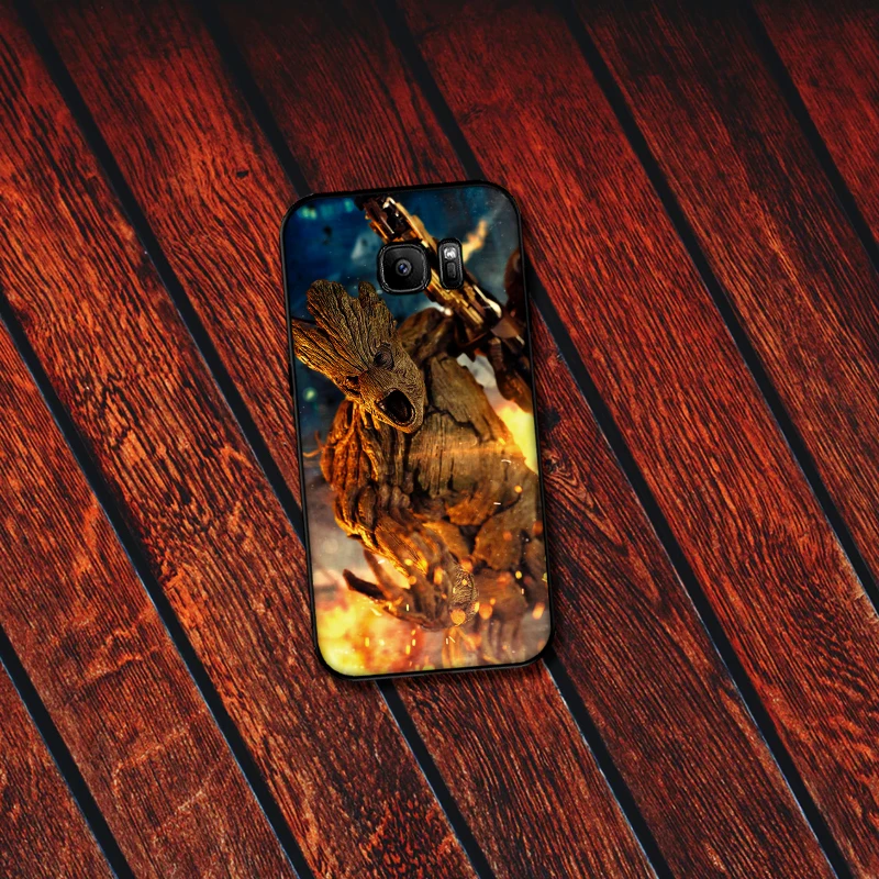 Luxury Black Case For Samsung A3 4 5 6 plus A8 9 A10 A20 30 A40 50 A60 A70 2017 M40 J6 Cover Marvel groot captain marvel | Мобильные