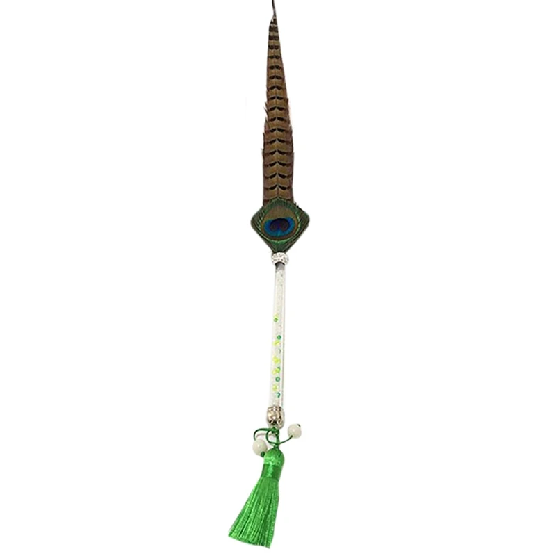 

2021 New Funny Kitten Wand Toy Teaser Interactive Faux Fur Novelty Kitten Teaser Pet Wand With Tassel For Cat Supplies