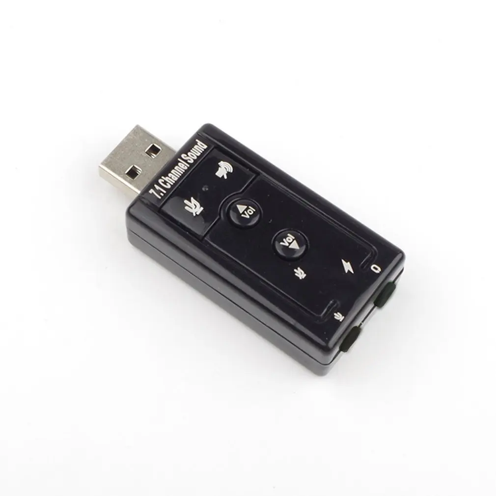 Usb звуковая карта 7 1 каналов внешняя 3D объемный звук с кнопкой управления ONLENY |