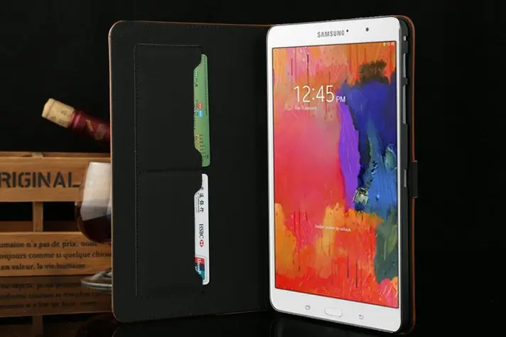 Чехол для Samsung Galaxy Tab Pro 8 4 дюйма искусственная кожа T321 T325 Твердый бумажник с