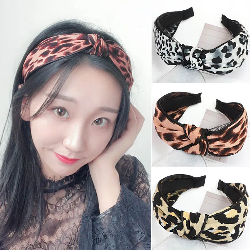 Модная женская повязка на голову Chen Yan тканевая однотонная с перехлёстом