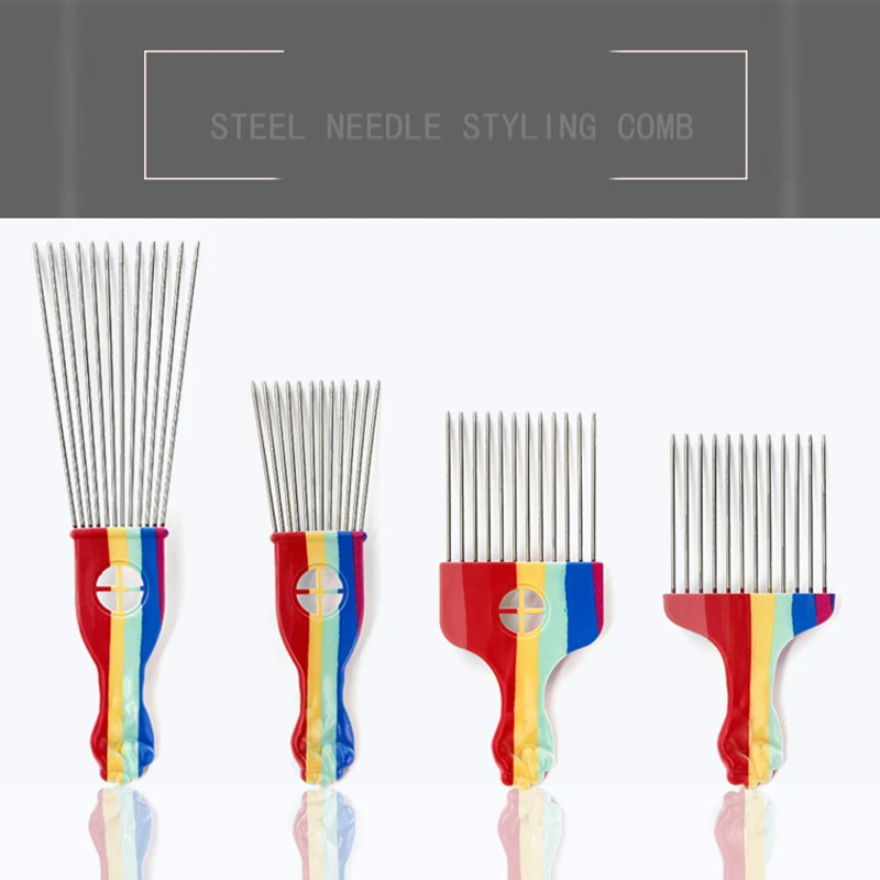 

Расческа для волос АФРИКАНСКАЯ Антистатическая, металлическая Антистатическая расческа для профессионального салона, инструмент для укла...