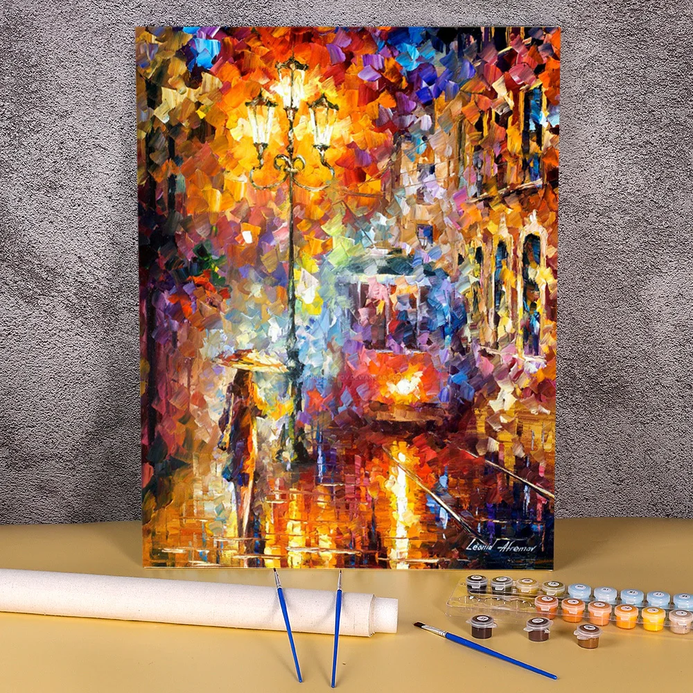 

Набор для рисования по номерам на новогодней тележке, набор для самостоятельной сборки акриловых красок, Размеры s 40*50, рисование холста, укр...