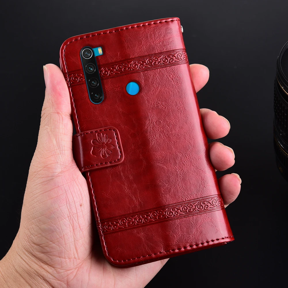Чехол бумажник с цветочным рисунком для Xiaomi Redmi Note 8 7 5 6 3 Pro 4 4X 8T чехол Note8 100%