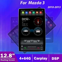12 8 tesla style android 9 0 car dvd gps radio navigation stereo receiver player for mazda 3 2010 2013 headunit carplay dsp
