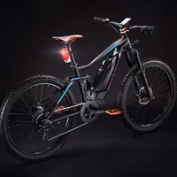usb rechargeable bike light dust proof ip65 water proof 5 modes bicycle tail light with strap for outdoor