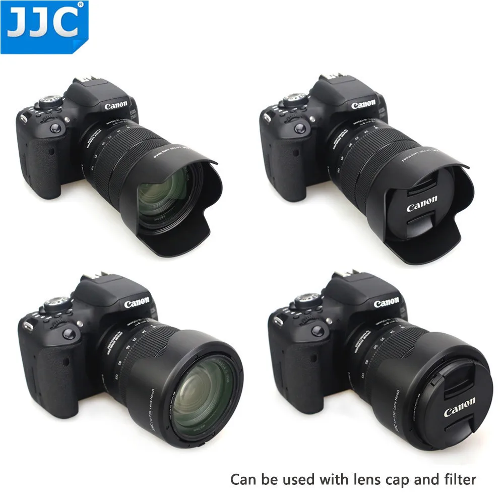 

JJC Lens Hood for Canon EF-S 18-135mm f/3.5-5.6 is USM, RF 24-104mm F4 L IS USM Lens on Canon EOS R6 80D 77D 60D Replaces EW-73D