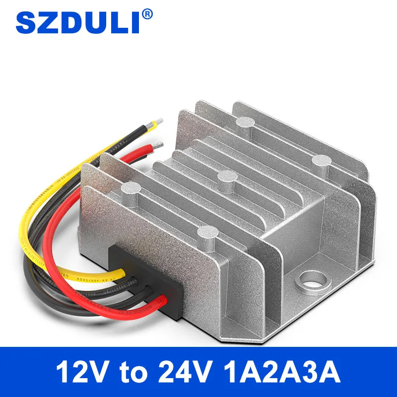 

12V to 24V DC power converter 10-20V to 24V boost power module car transformer waterproof CE RoHS