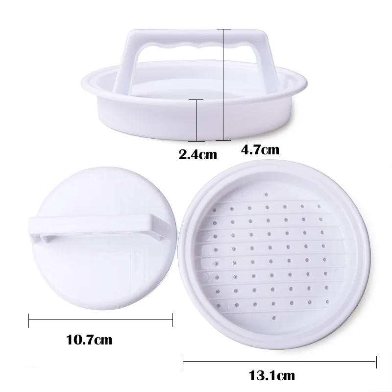 

1PC DIY Hamburger Meat Press Tool Food-Grade Plastic Makers Meat Maker Mold Hamburger Press Hamburger Patties Mould Kitchen Tool