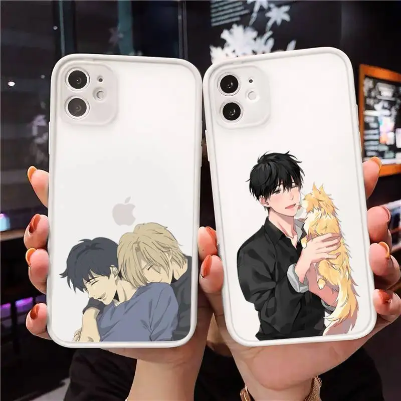 

Banana Fish Phone Case For iPhone 12 11 Mini Pro XR XS Max 7 8 Plus X Matte transparent White Cover