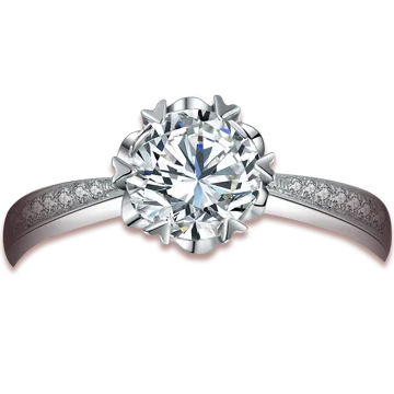 Натуральное moissanite 18K Золотое кольцо Настоящее из цельного золота Модная классика