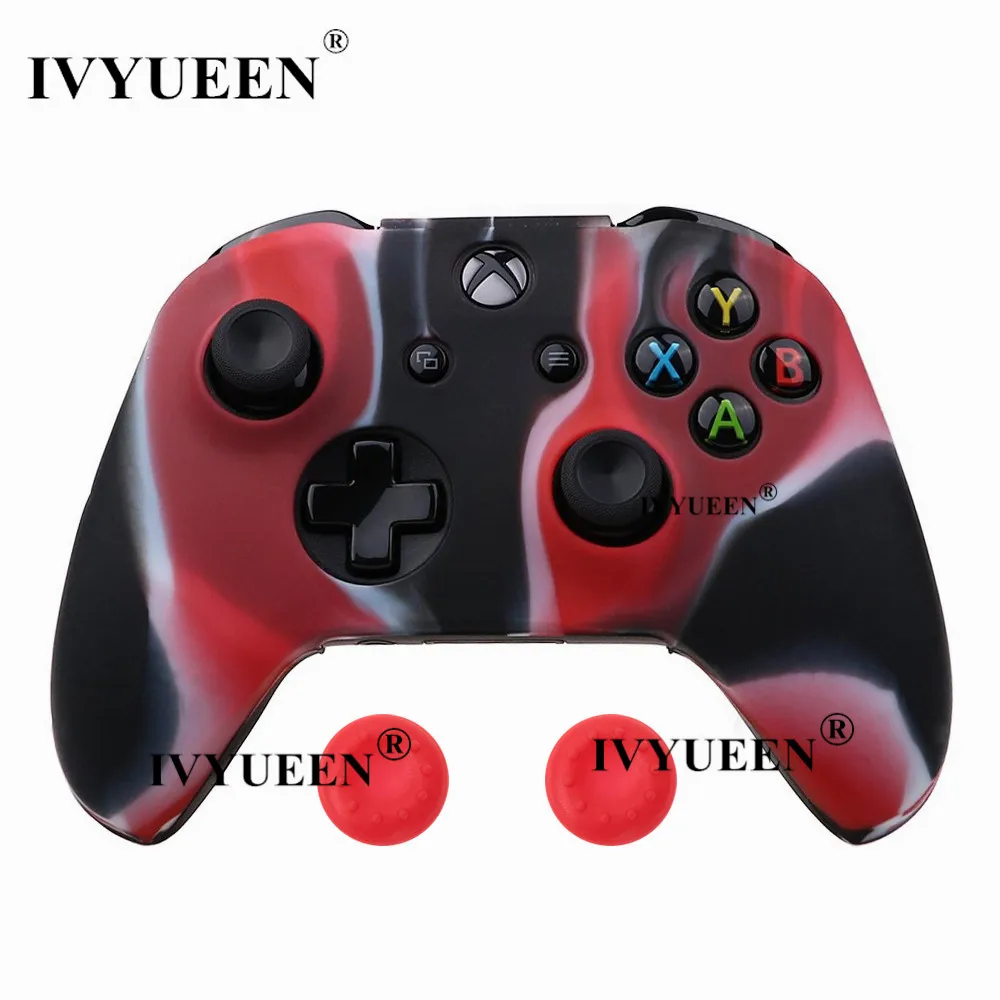 Red Camo Силиконовый защитный чехол-накладка IVYUEEN для microsoft Xbox One X S Slim с джойстиком для джойстика для Xbox - Цвет: Red Camo