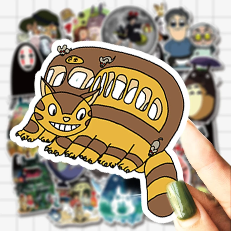 VANMAXX 50 PCS Hayao Miyazaki Anime Stickers Waterproof Vinyl Decal for Laptop Helmet Bicycle Luggage Guitar Car Stickers