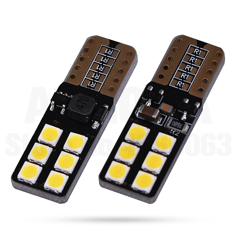 

100x Car T10 LED 194 W5W CANBUS 420lm 12 LED 501 3030 SMD Auto Turn Side License Plate Light Marker Lamp 9-30V