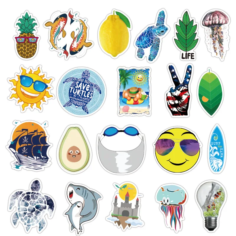 100 шт. водонепроницаемые наклейки на чехлы для гитары|Наклейки автомобиль| |